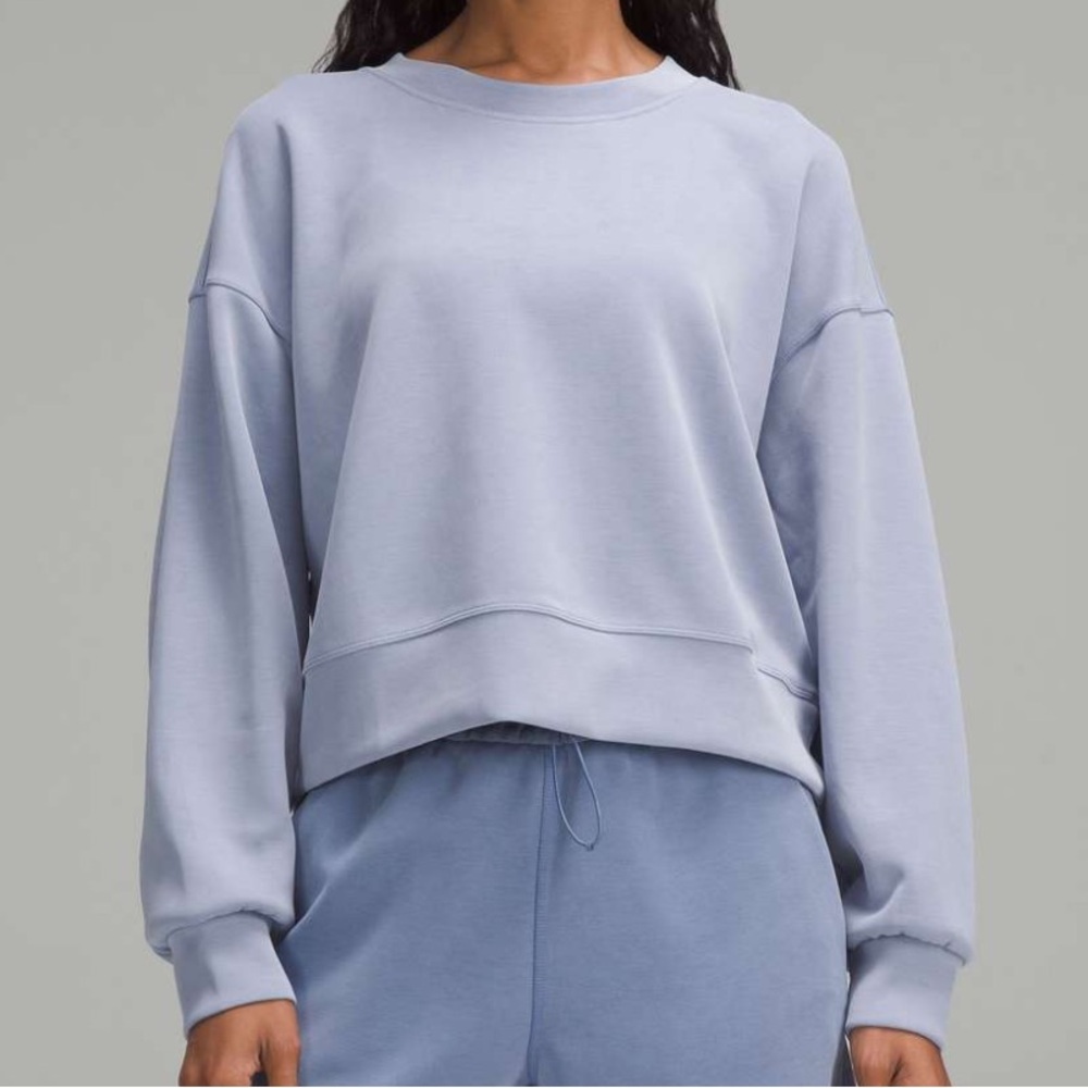 NWT lululemon Perfectly Oversize Crop Crew Softstreme - Blue Willow